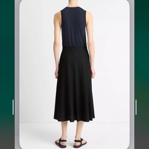 Vince Bias A-Line Skirt in Black Size 16 - Picture 7 of 10